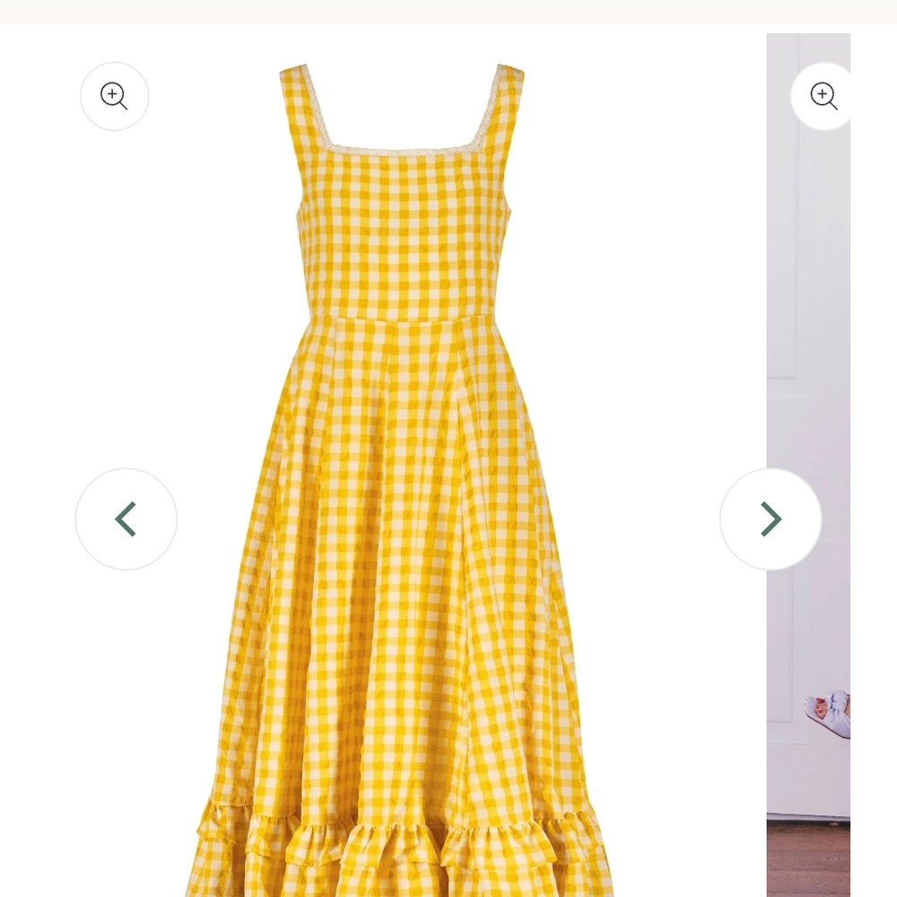 JessaKae Yellow Gingham Maxi Dress